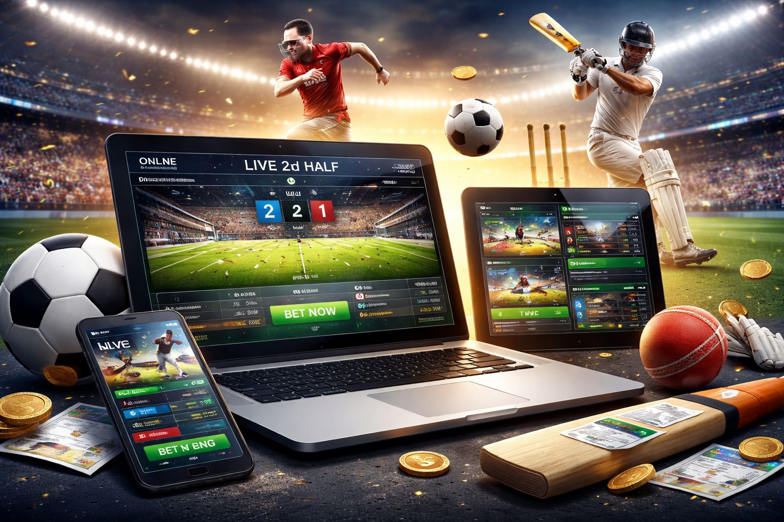 Bóng Đá, Cricket, Và Các Sự Kiện Phổ Biến Sẵn Sàng Hành Động